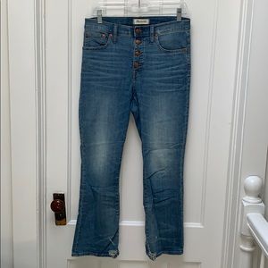 Madewell Cali Demi Boot Jeans in Bess Wash
